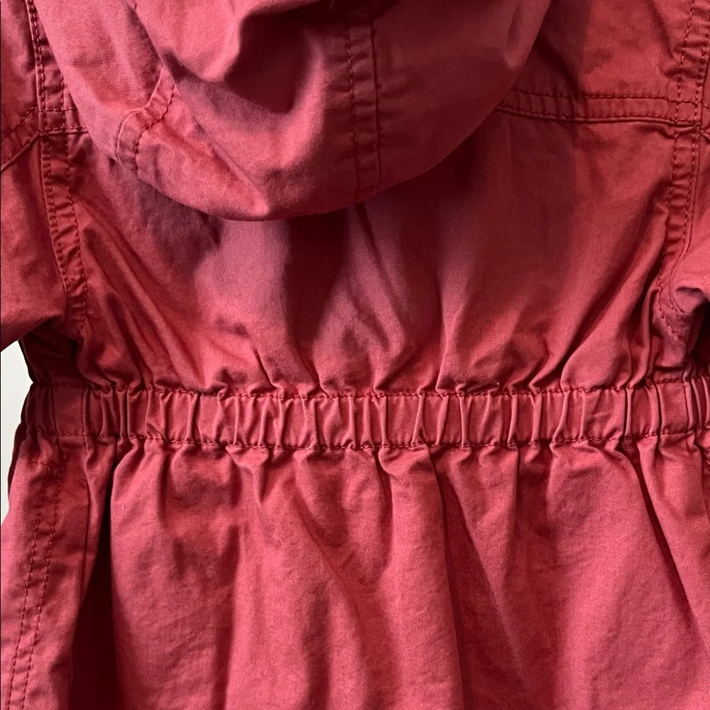Old Navy Pink Lined Hooded Twill Jacket baby girls size 12-18M